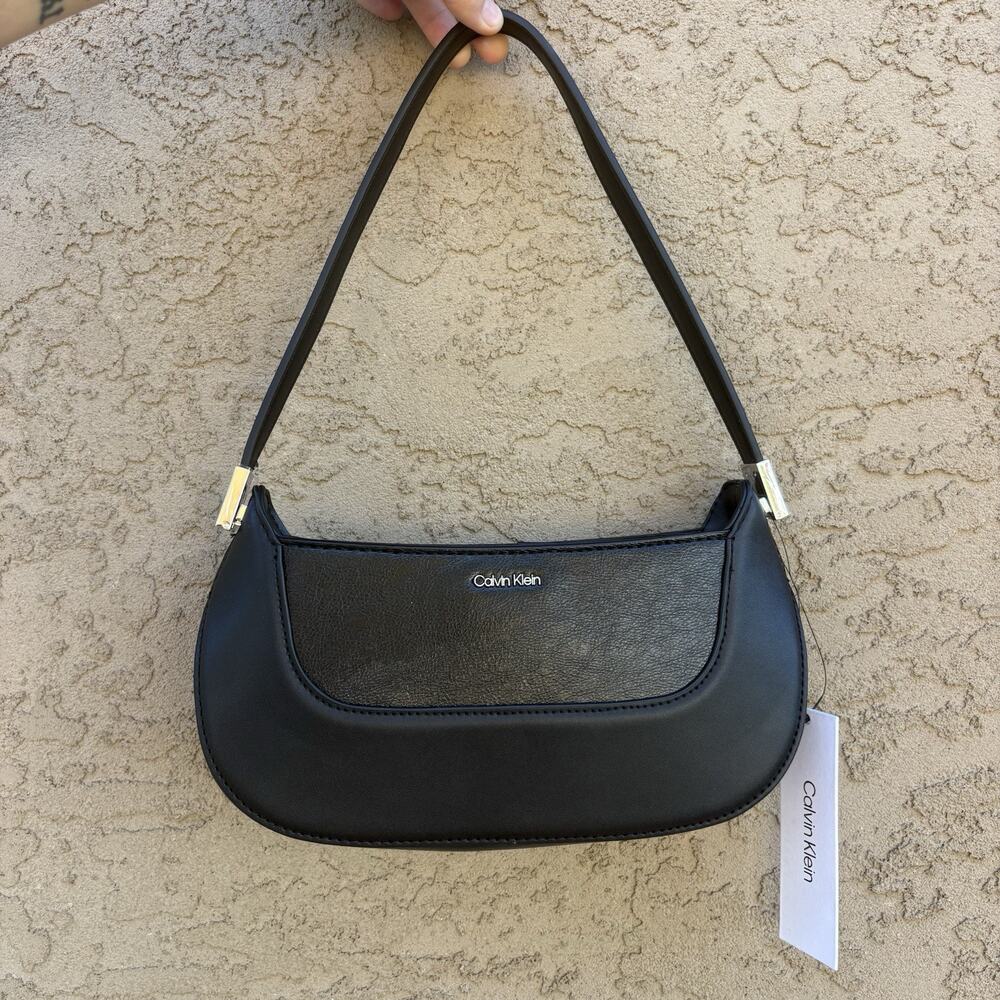 Calvin Klein Nori Small Convertible Shoulder Bag Purse Black - NWT Y2K